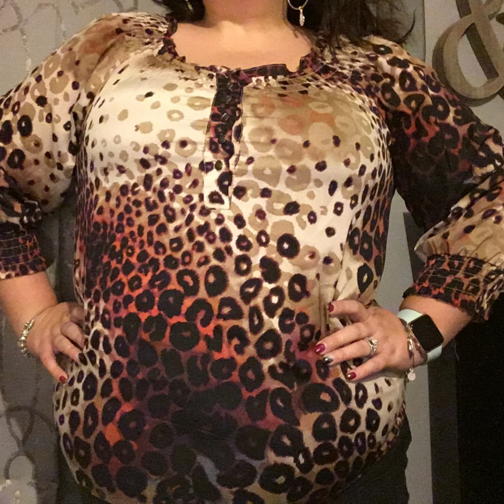 Cheetah top plus size